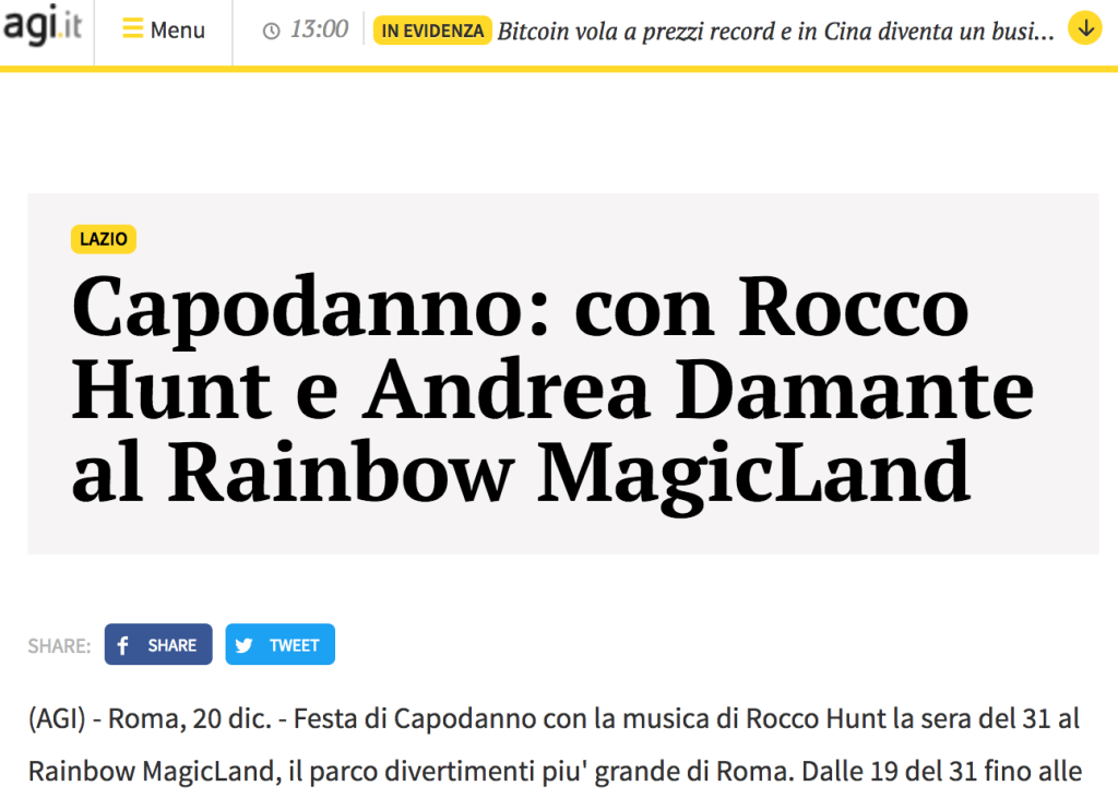 Rocco Hunt a Roma