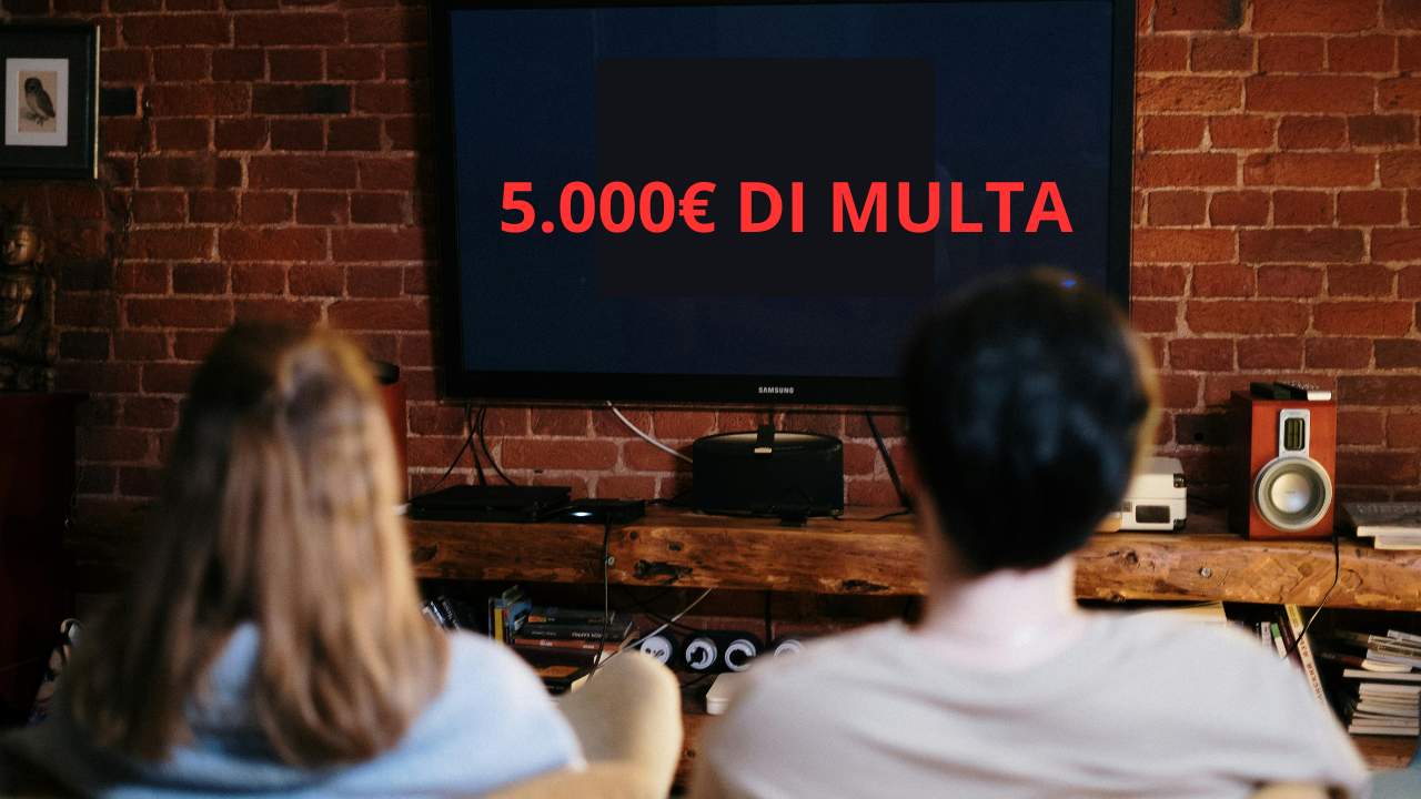 Sanzione da 5.000 euro